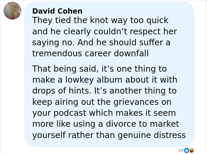 Comment discussing Lily Allen's brutal album about David Harbour and its impact on their personal and public lives. Comment discussing Lily Allen's brutal album about David Harbour and its impact on their personal and public lives.