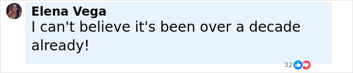 Comment by Elena Vega saying she can't believe it's been over a decade, referencing world's hottest felon now at 41. Comment by Elena Vega saying she can't believe it's been over a decade, referencing world's hottest felon now at 41.