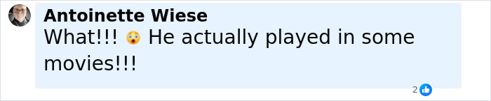 Comment by Antoinette Wiese expressing surprise about someone who played in movies, related to world's hottest felon at 41. Comment by Antoinette Wiese expressing surprise about someone who played in movies, related to world's hottest felon at 41.