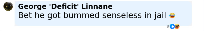 Comment on social media about the world's hottest felon, mentioning jail and a humorous reaction. Comment on social media about the world's hottest felon, mentioning jail and a humorous reaction.