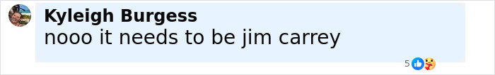 Comment by Kyleigh Burgess saying nooo it needs to be Jim Carrey, criticizing Johnny Depp’s new movie role backlash Comment by Kyleigh Burgess saying nooo it needs to be Jim Carrey, criticizing Johnny Depp’s new movie role backlash