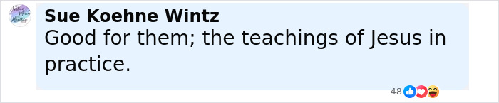 Screenshot of a Facebook comment praising the teachings of Jesus in response to Mormons raising funds. Screenshot of a Facebook comment praising the teachings of Jesus in response to Mormons raising funds.