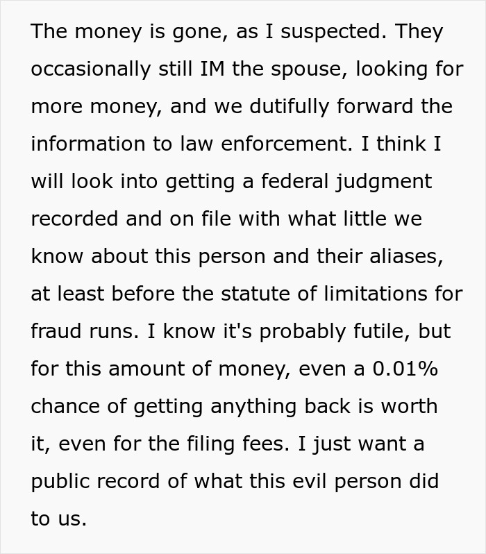 Alt text: Educated person falls for scam investment resulting in zero savings and overwhelming debt, surprising their spouse.