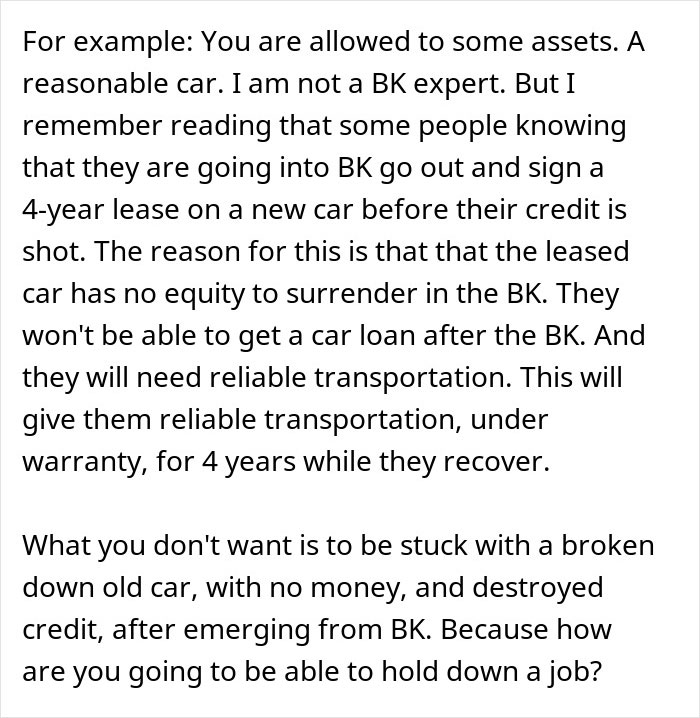 Text excerpt from an article about an educated person falling for a scam investment causing debt and zero savings.