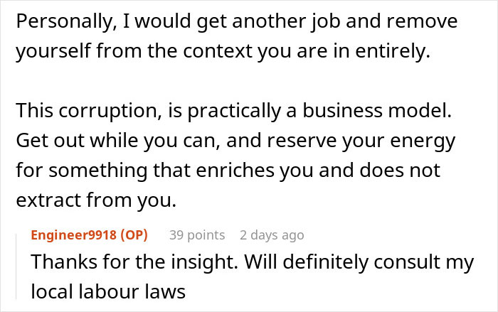 Employee asks about risks of exposing management and HR corruption to coworkers in a workplace discussion.