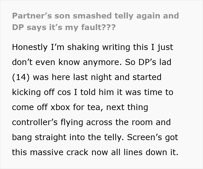 Man Refuses To Buy A New TV After His Son Smashed Theirs Out Of Anger