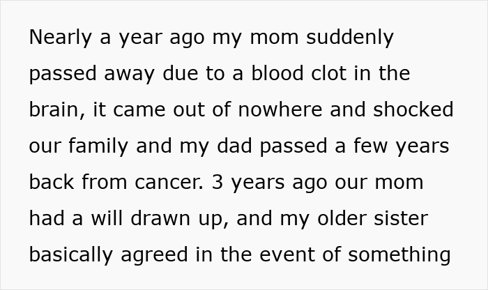 Text describing a woman’s sister abandoning their autistic brother and disappearing to Europe, reflecting family struggles. Text describing a woman’s sister abandoning their autistic brother and disappearing to Europe, reflecting family struggles.