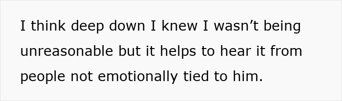 Text on a white background expressing relief in hearing someone’s perspective about a tired mom and let down useless dad situation. Text on a white background expressing relief in hearing someone’s perspective about a tired mom and let down useless dad situation.