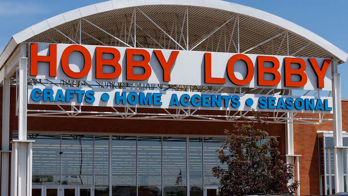 Hobby Lobby store exterior with bright signage, related to people revealing the longest grudges they've held.