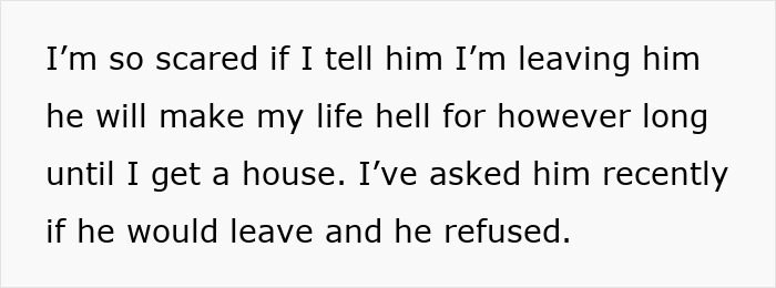Text excerpt about fear of leaving husband and emotional cruelty, highlighting wife's struggle with emotional a***e. Text excerpt about fear of leaving husband and emotional cruelty, highlighting wife's struggle with emotional a***e.