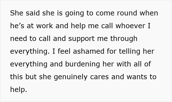 Text showing a wife feeling ashamed but supported while dealing with emotional cruelty in her marriage. Text showing a wife feeling ashamed but supported while dealing with emotional cruelty in her marriage.