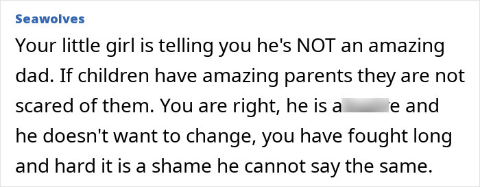 Screenshot of an online comment discussing emotional cruelty and a wife feeling like she is going insane. Screenshot of an online comment discussing emotional cruelty and a wife feeling like she is going insane.