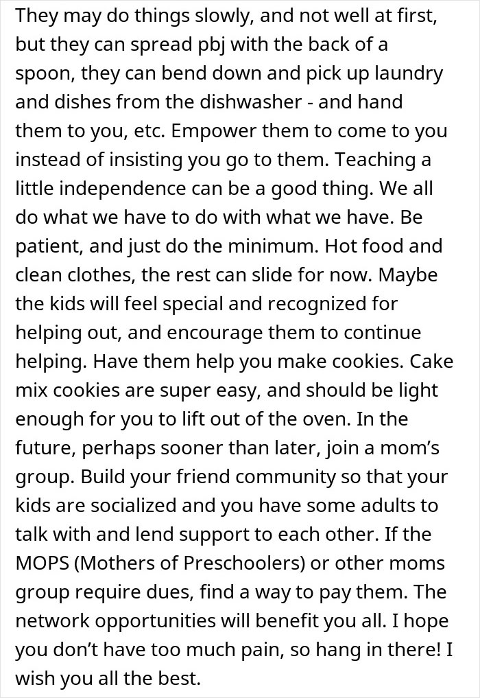 Woman with two kids looking distressed, lacking support after surgery, struggling to manage daily tasks alone. Woman with two kids looking distressed, lacking support after surgery, struggling to manage daily tasks alone.