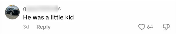 Comment on social media post saying He was a little kid, related to viral Kansas City Karen snatching headband from 10-year-old boy incident. Comment on social media post saying He was a little kid, related to viral Kansas City Karen snatching headband from 10-year-old boy incident.