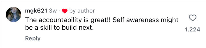 User comment on social media about self-awareness and accountability after using Meta Glasses vacation footage. User comment on social media about self-awareness and accountability after using Meta Glasses vacation footage.