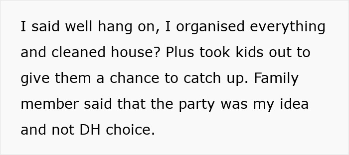 Alt text: Wife prepares family feast and fun while husband criticizes mood after only opening oven door. Alt text: Wife prepares family feast and fun while husband criticizes mood after only opening oven door.