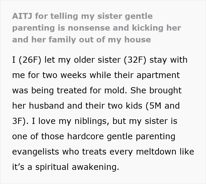 Gentle Parent Lets Her Kids Do Whatever They Want, Sis Kicks Them Out Without A Second Thought