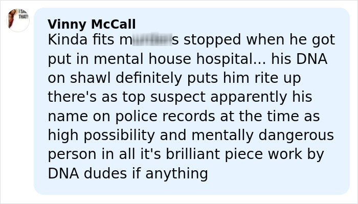 Comment discussing DNA evidence linking a top suspect to Jack the Ripper's real identity and its impact on internet debates.