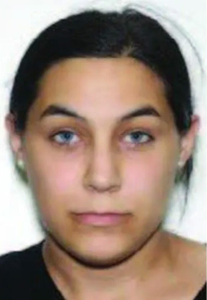 Mugshot of a young woman, related to a broken mother learning her fate after slaying young sons case.