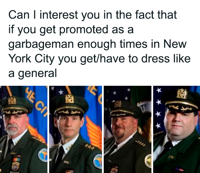 Four men in military-style general uniforms highlighting a daily fact from an IG page with 1.8M followers sharing stories.