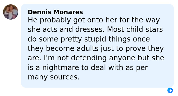 Comment discussing Millie Bobby Brown and David Harbour&rsquo;s complex 10-year relationship amid harassment allegations.