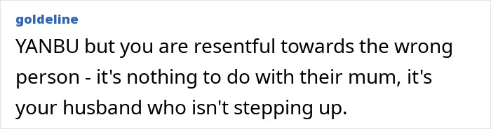 Comment discussing a woman’s regret about parenting her husband's four kids every weekend due to his lack of involvement. Comment discussing a woman’s regret about parenting her husband's four kids every weekend due to his lack of involvement.