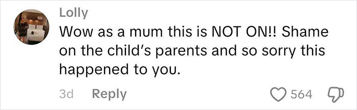 Comment by Lolly expressing sympathy for a frequent traveler’s flight experience ruined by a child's behavior online. Comment by Lolly expressing sympathy for a frequent traveler’s flight experience ruined by a child's behavior online.