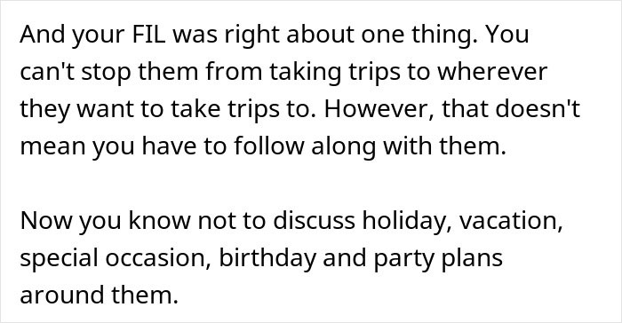 MIL announces she's coming with couple on vacation but gets outplayed in a family trip situation involving holiday plans. MIL announces she's coming with couple on vacation but gets outplayed in a family trip situation involving holiday plans.