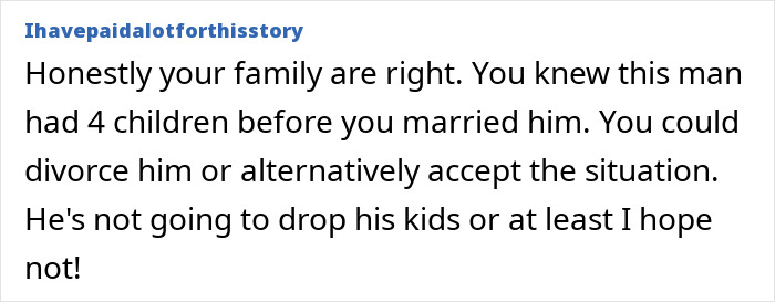 Woman regrets marrying man with 4 kids as she struggles with parenting them every weekend and dealing with family challenges. Woman regrets marrying man with 4 kids as she struggles with parenting them every weekend and dealing with family challenges.