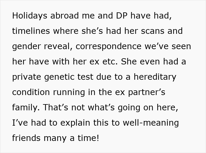 Text excerpt discussing a woman's feelings hurt due to partner’s first birth support experience not involving her.