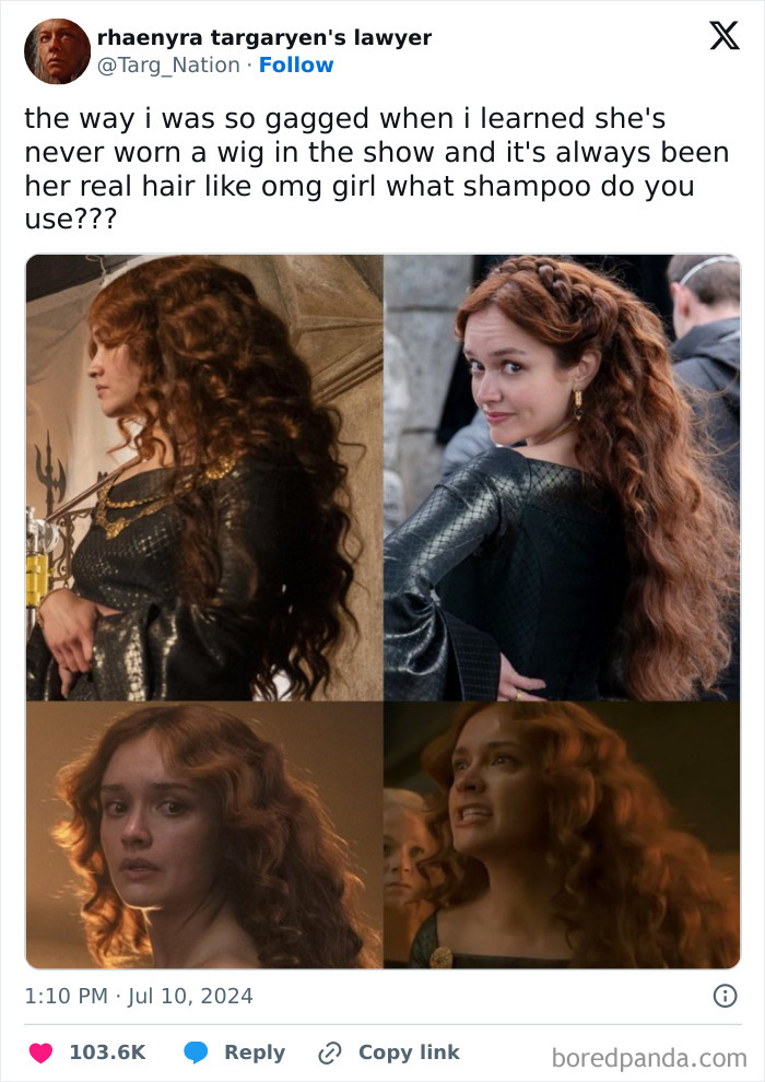 Four images of a woman with long, curly hair styled naturally, showcasing makeup, fashion, and diva life vibes.