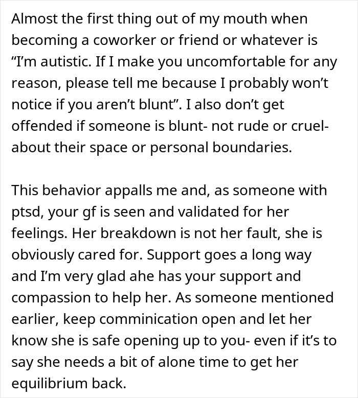 Text excerpt discussing autistic behavior, entitled parents, and the impact of ignoring concerning actions in family dynamics.