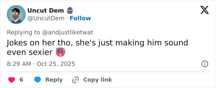 Social media comment reacting to Lily Allen’s CFDA fashion look during online debate amid celebrity drama.