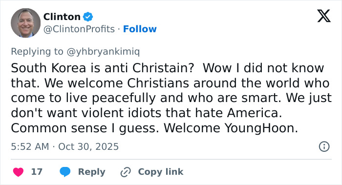 Screenshot of a tweet discussing South Korea and mentioning the world's smartest man seeking US asylum. Screenshot of a tweet discussing South Korea and mentioning the world's smartest man seeking US asylum.