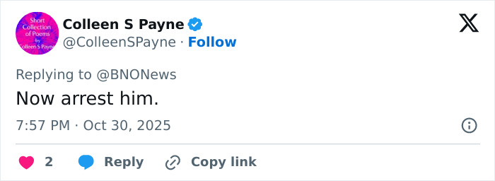 Tweet by Colleen S Payne with profile picture and username, commenting on Andrew’s title removal influenced by Kate Middleton and Queen Camilla’s female touch.