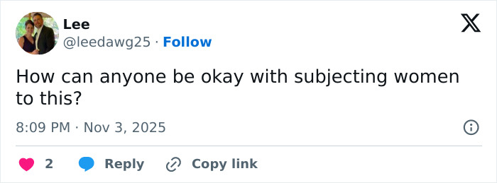 Tweet by user Lee expressing concern about subjecting women to an incident involving a lesbian removed from gym. Tweet by user Lee expressing concern about subjecting women to an incident involving a lesbian removed from gym.