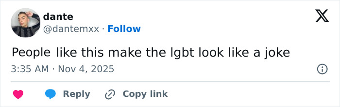 Screenshot of a social media post criticizing the LGBT community amid uproar over lesbian removed from gym dispute. Screenshot of a social media post criticizing the LGBT community amid uproar over lesbian removed from gym dispute.