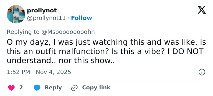 Tweet expressing confusion and criticism about the worst scenes from All's Fair amid disastrous reviews after the premiere. Tweet expressing confusion and criticism about the worst scenes from All's Fair amid disastrous reviews after the premiere.