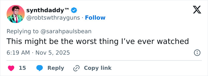 Screenshot of a tweet criticizing the worst scenes from All's Fair after its premiere with disastrous reviews. Screenshot of a tweet criticizing the worst scenes from All's Fair after its premiere with disastrous reviews.