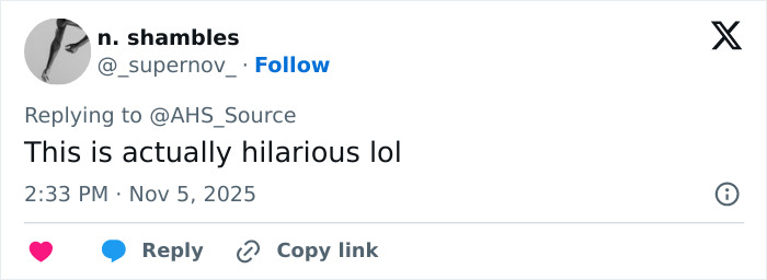 Screenshot of a social media post humorously reacting to the worst scenes from All's Fair after premiere reviews. Screenshot of a social media post humorously reacting to the worst scenes from All's Fair after premiere reviews.