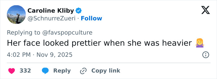 Tweet screenshot showing a fan's reaction to Meghan Trainor's new look, sparking hilarious responses about her appearance. Tweet screenshot showing a fan's reaction to Meghan Trainor's new look, sparking hilarious responses about her appearance.