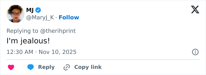 Screenshot of a Twitter reply expressing jealousy about Kris Jenner's 70th birthday bash guest list that stunned fans. Screenshot of a Twitter reply expressing jealousy about Kris Jenner's 70th birthday bash guest list that stunned fans.