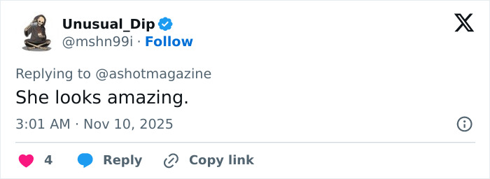 Screenshot of a tweet praising Millie Bobby Brown, linking to discussions about natural breasts and reactions to her dress. Screenshot of a tweet praising Millie Bobby Brown, linking to discussions about natural breasts and reactions to her dress.