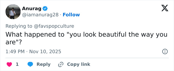 Screenshot of a tweet reacting humorously to Meghan Trainor’s new look related to she lost her bass. Screenshot of a tweet reacting humorously to Meghan Trainor’s new look related to she lost her bass.