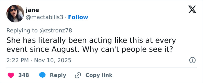 Tweet expressing concern over Jenna Ortega’s behavior and the silence in her eyes at Wednesday cast event. Tweet expressing concern over Jenna Ortega’s behavior and the silence in her eyes at Wednesday cast event.