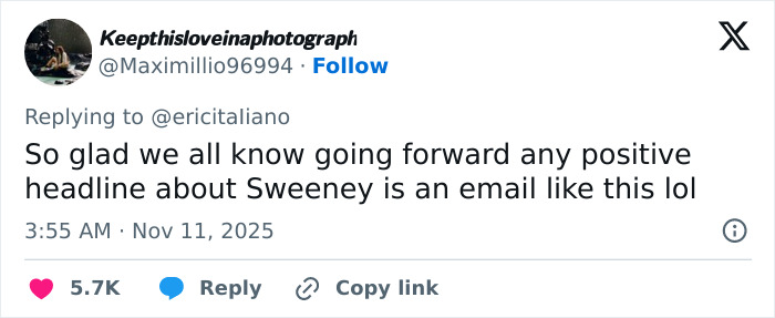 Tweet discussing leaked PR emails showing Sydney Sweeney's reps handling damage control after Christy box office failure. Tweet discussing leaked PR emails showing Sydney Sweeney's reps handling damage control after Christy box office failure.