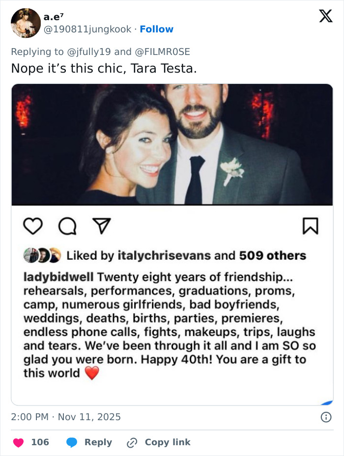 Photo of Chris Evans with a woman, linked to rumors and scandalous blind items amid first childbirth.