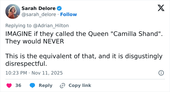 Tweet expressing backlash over BBC headline change involving Princess Kate, highlighting public disrespect concerns.