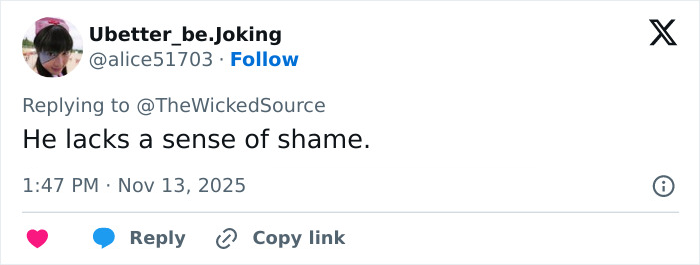 Screenshot of a social media reply criticizing the fan who attacked Ariana Grande at premiere amid backlash. Screenshot of a social media reply criticizing the fan who attacked Ariana Grande at premiere amid backlash.