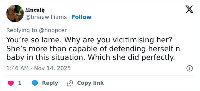 Tweet criticizing Jake Bongiovi for not helping while Millie Bobby Brown protected their baby during confrontation. Tweet criticizing Jake Bongiovi for not helping while Millie Bobby Brown protected their baby during confrontation.